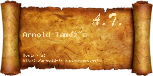 Arnold Tamás névjegykártya